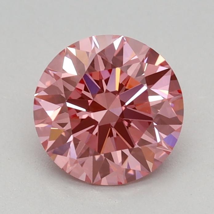 0.73 Ct. Fancy Vivid Pink Round Lab Grown Diamond