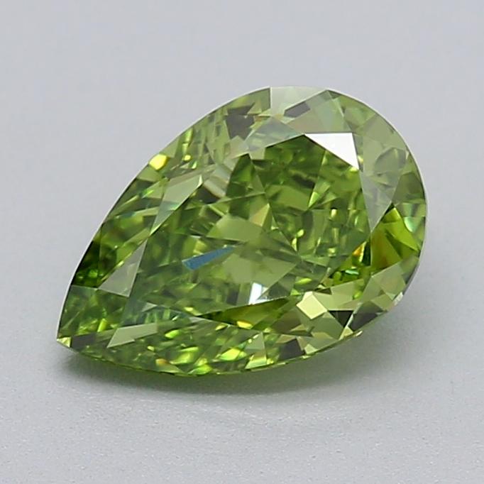 1.02 Ct. Fancy Vivid  Green Pear Lab Grown Diamond