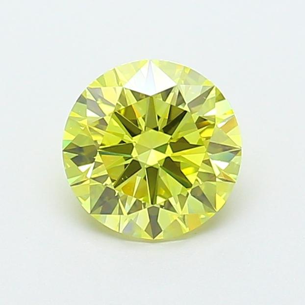1.42 Ct. Fancy Vivid  Yellow Round Lab Grown Diamond