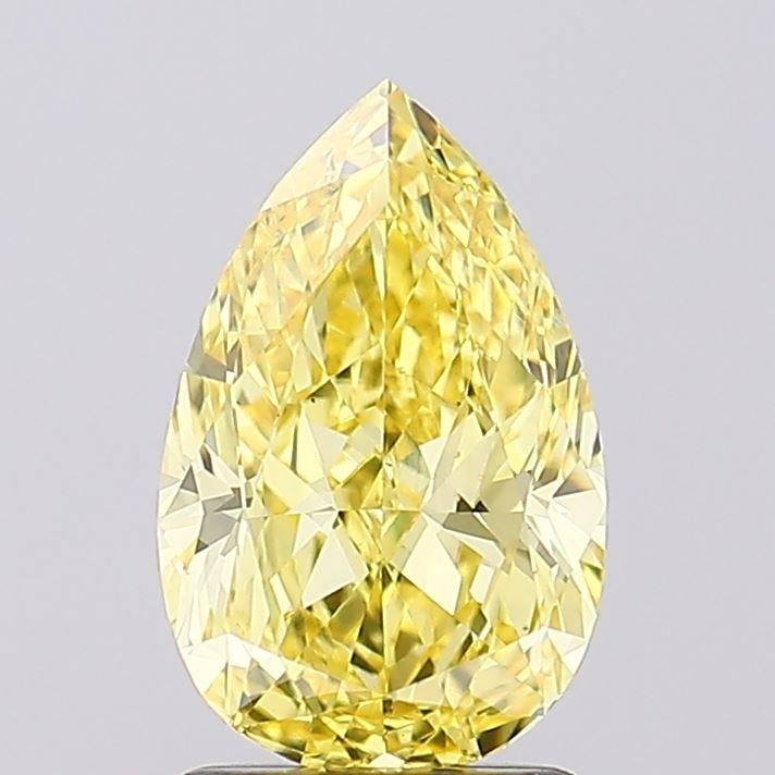 1.75 Ct. Fancy Vivid  Yellow Pear Lab Grown Diamond