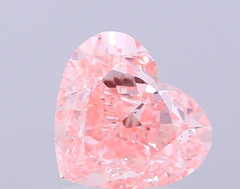 3.06 Ct. Fancy Intense  Pink Heart Lab Grown Diamond