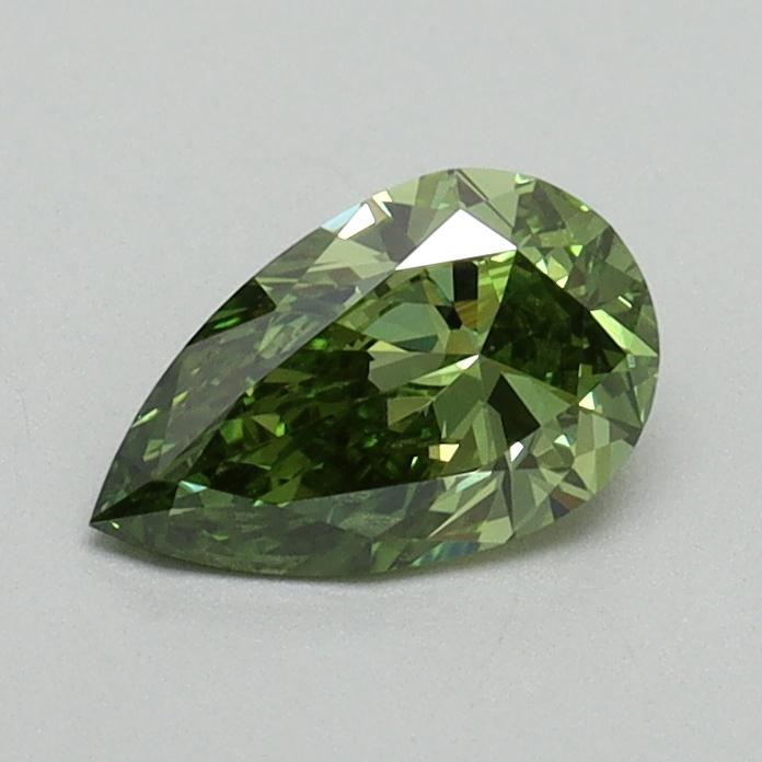 0.54 Ct. Fancy Vivid Green Pear Lab Grown Diamond
