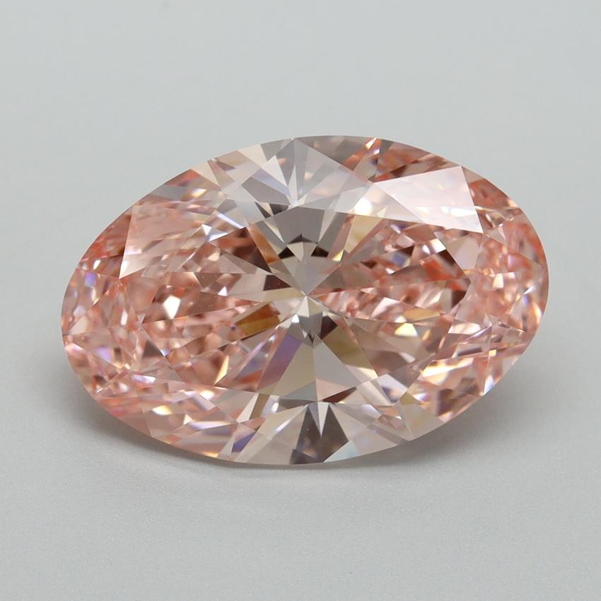 5.03 Ct. Fancy Vivid Pink Oval Lab Grown Diamond