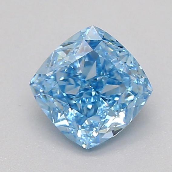 0.36 Ct. Fancy Vivid  Blue Cushion Lab Grown Diamond
