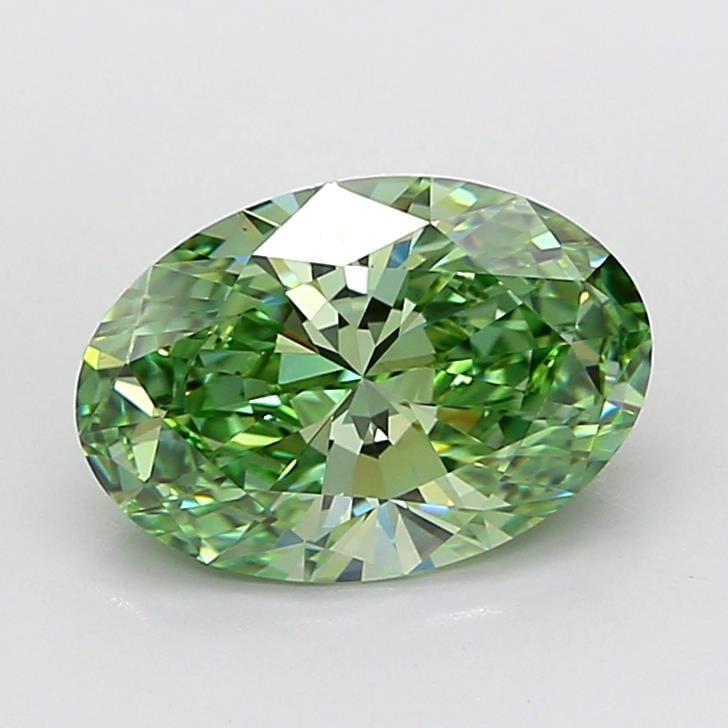 2.29 Ct. Fancy Vivid Green Oval Lab Grown Diamond