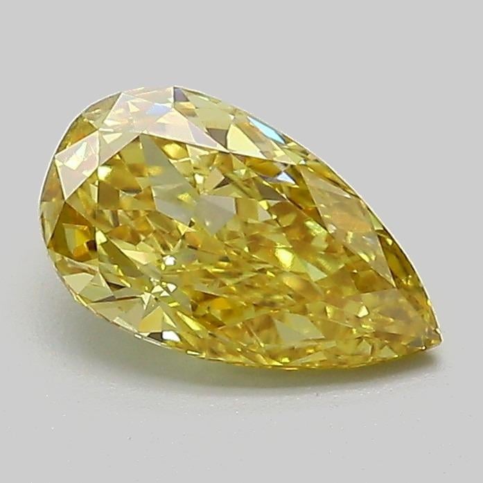 1.01 Ct. Fancy Vivid Yellow Pear Lab Grown Diamond