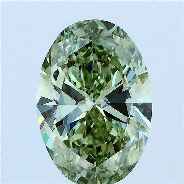 2.00 Ct. Fancy Vivid Green Oval Lab Grown Diamond