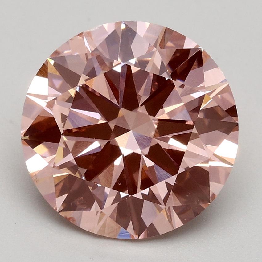 2.70 Ct. Fancy Intense Pink Round Lab Grown Diamond