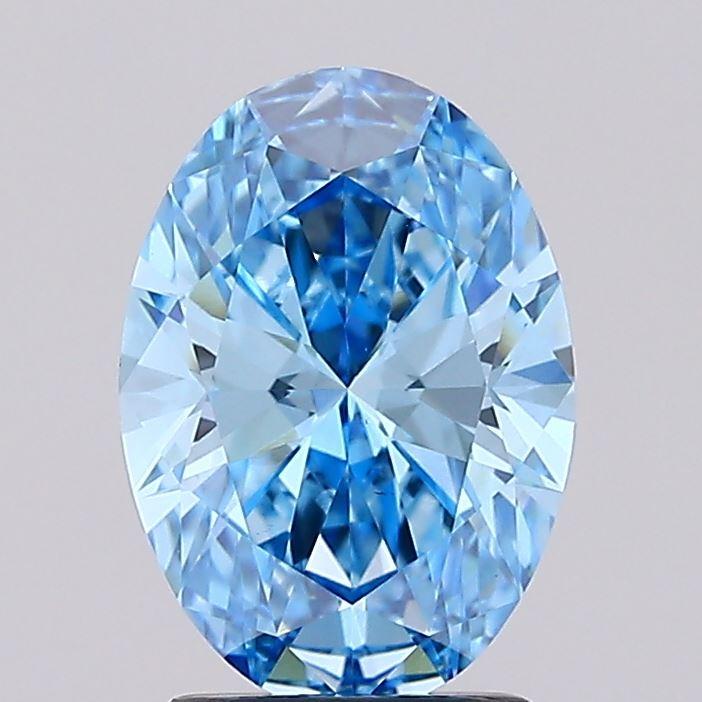 2.05 Ct. Fancy Vivid Blue Oval Lab Grown Diamond