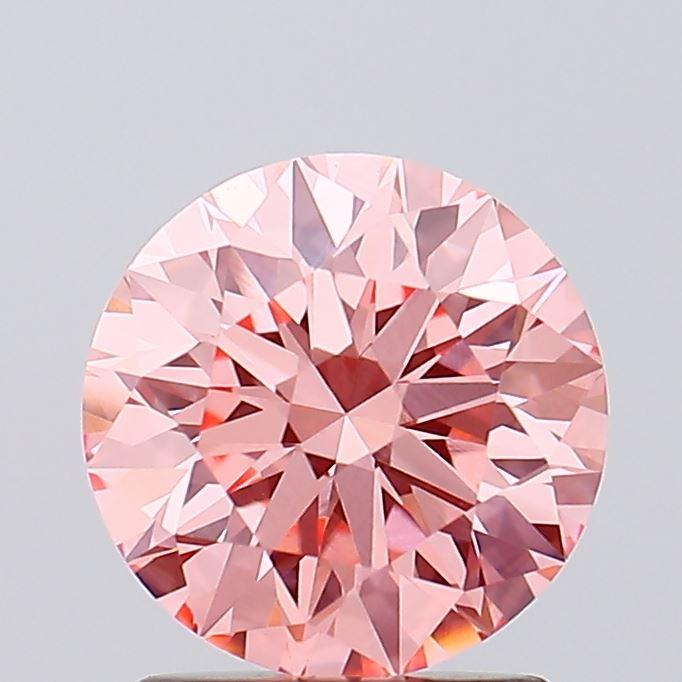 1.71 Ct. Fancy Vivid Pink Round Lab Grown Diamond