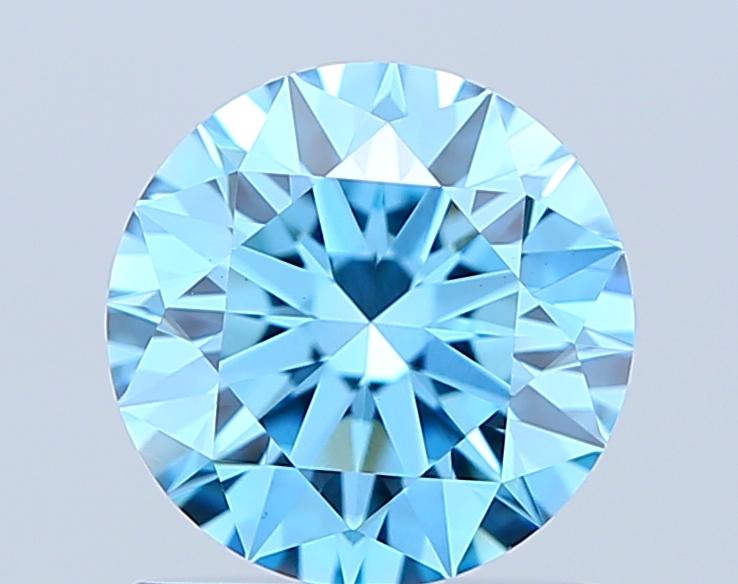 1.01 Ct. Fancy Vivid Blue Round Lab Grown Diamond