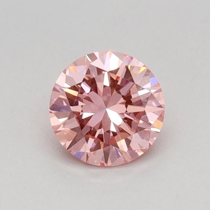 0.35 Ct. Fancy Vivid Pink Round Lab Grown Diamond