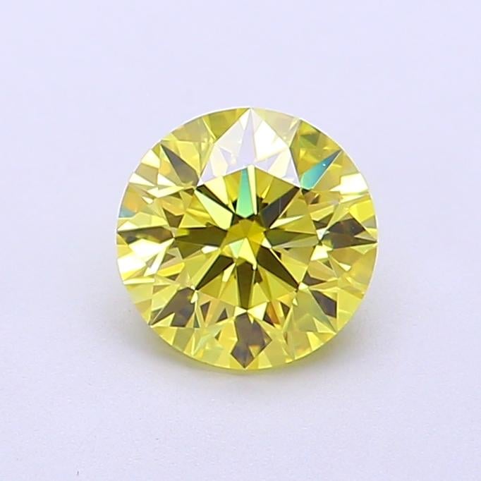 1.01 Ct. Fancy Intense Yellow Round Lab Grown Diamond