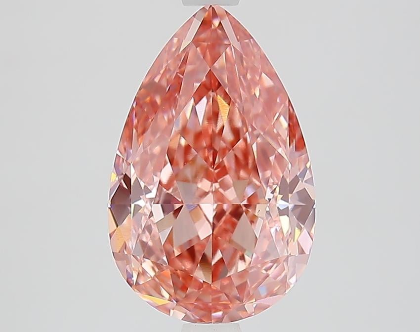 3.45 Ct. Fancy Vivid Pink Pear Lab Grown Diamond