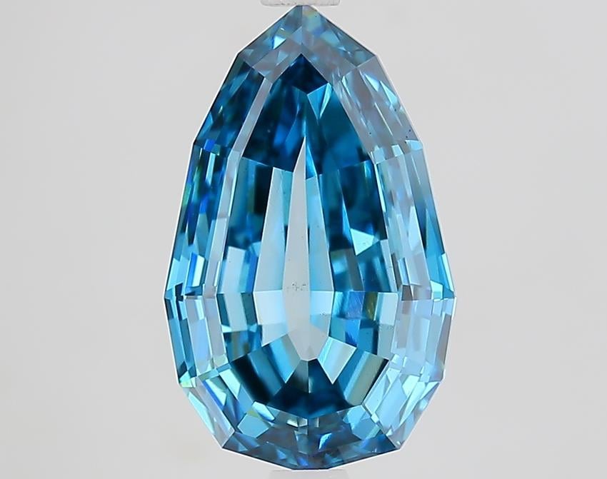 3.25 Ct. Fancy Vivid Blue Pear Lab Grown Diamond