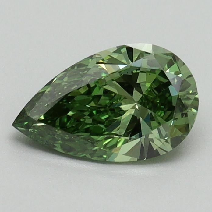 0.78 Ct. Fancy Vivid Green Pear Lab Grown Diamond