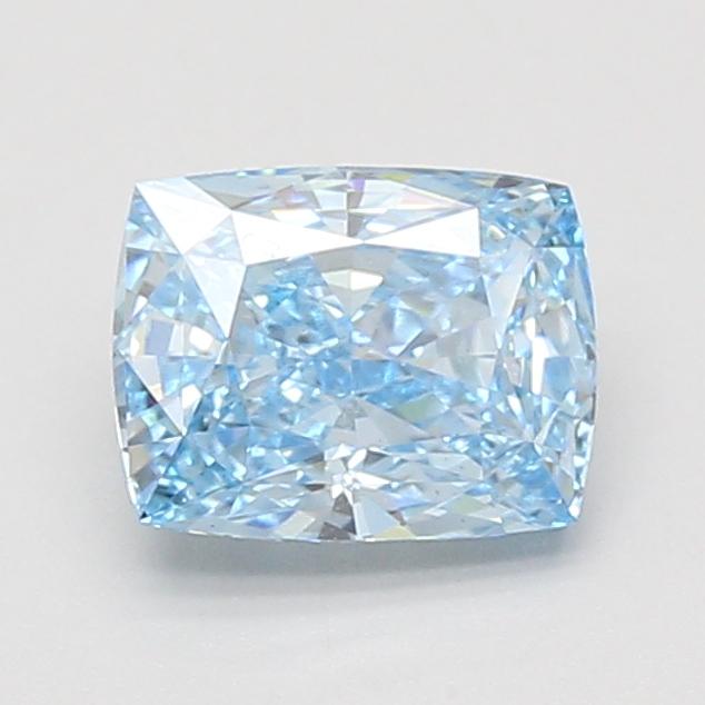 1.57 Ct. Fancy Vivid Blue Cushion Lab Grown Diamond