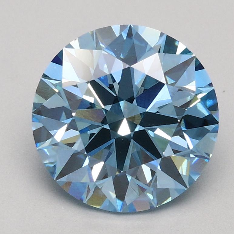 1.55 Ct. Fancy Intense Blue Round Lab Grown Diamond
