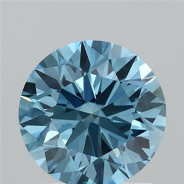 1.43 Ct. Fancy Vivid Blue Round Lab Grown Diamond