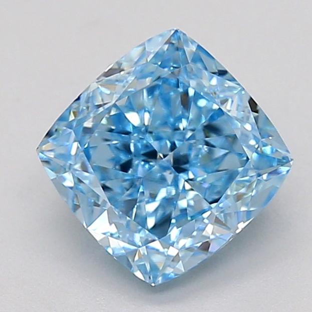 1.33 Ct. Fancy Vivid  Blue Cushion Lab Grown Diamond