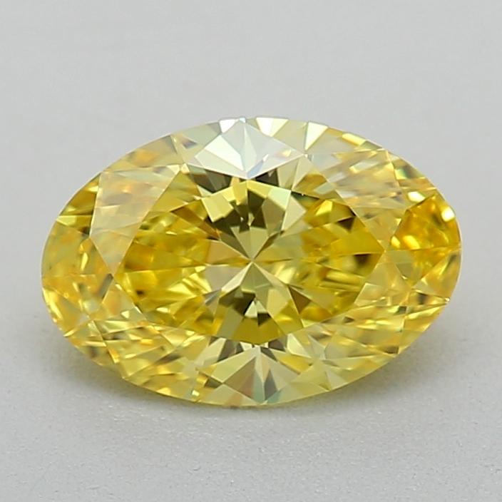 0.55 Ct. Fancy Vivid  Yellow Oval Lab Grown Diamond