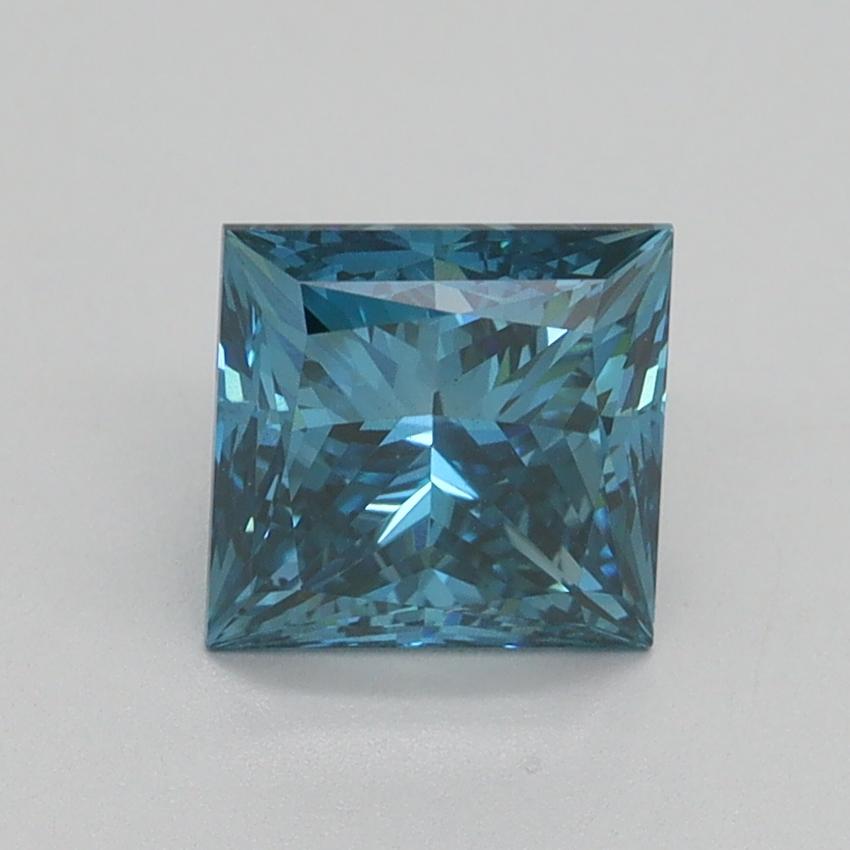 1.55 Ct. Fancy Vivid Blue Princess Lab Grown Diamond