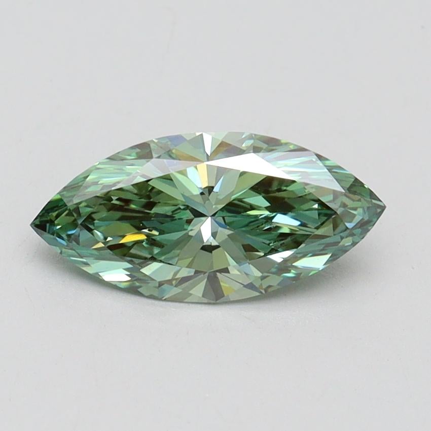 1.02 Ct. Fancy Vivid Pacific Green Marquise Lab Grown Diamond