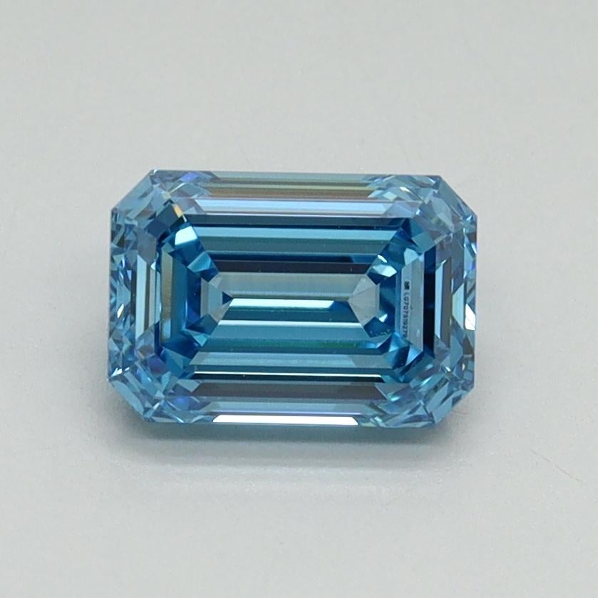 1.07 Ct. Fancy Vivid Blue Emerald Lab Grown Diamond