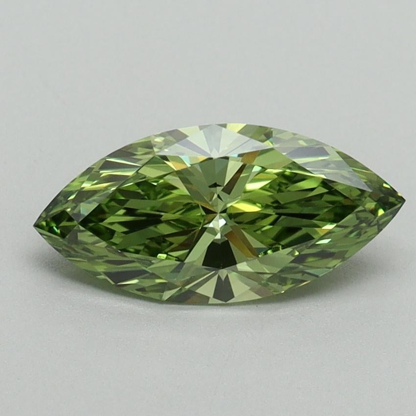 1.00 Ct. Fancy Vivid Green Marquise Lab Grown Diamond