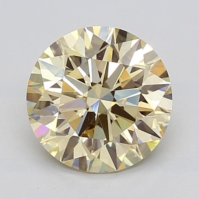 3.09 Ct. Fancy Yellow Round Lab Grown Diamond