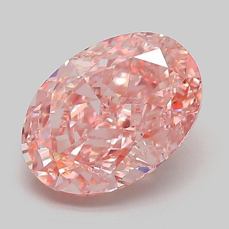 2.09 Ct. Fancy Vivid  Pink Oval Lab Grown Diamond