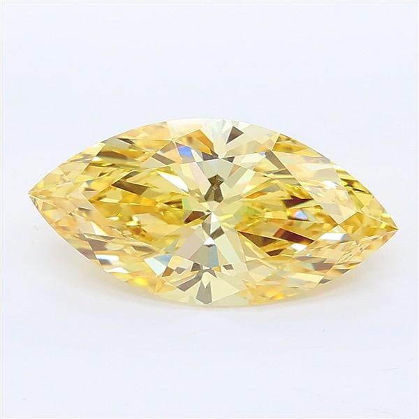 3.03 Ct. Fancy Intense Yellow Marquise Lab Grown Diamond