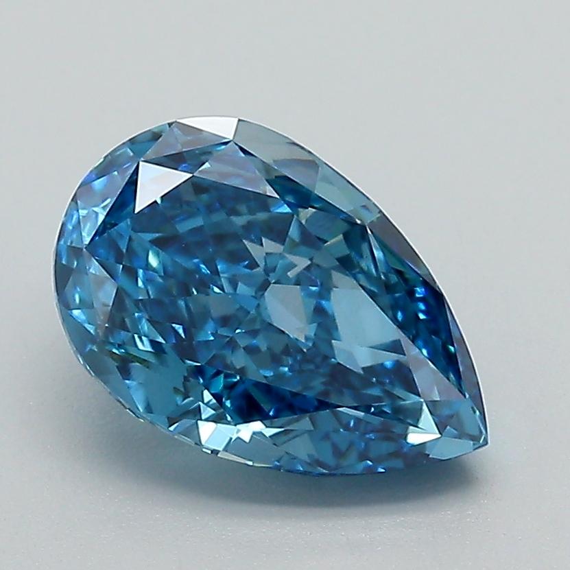 2.04 Ct. Fancy Vivid Blue Pear Lab Grown Diamond