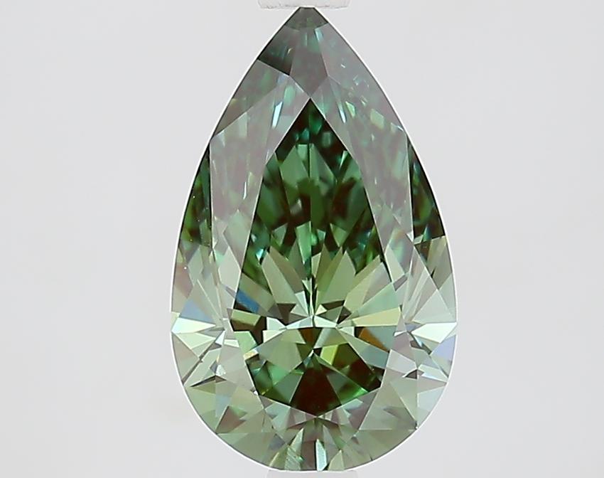 1.80 Ct. Fancy Vivid Green Pear Lab Grown Diamond