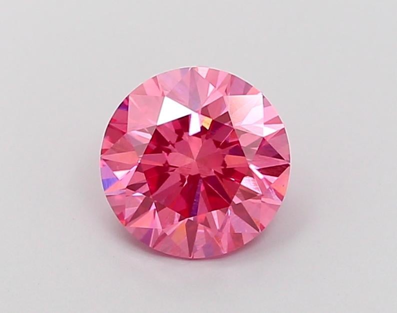 1.52 Ct. Fancy Vivid Pink Round Lab Grown Diamond