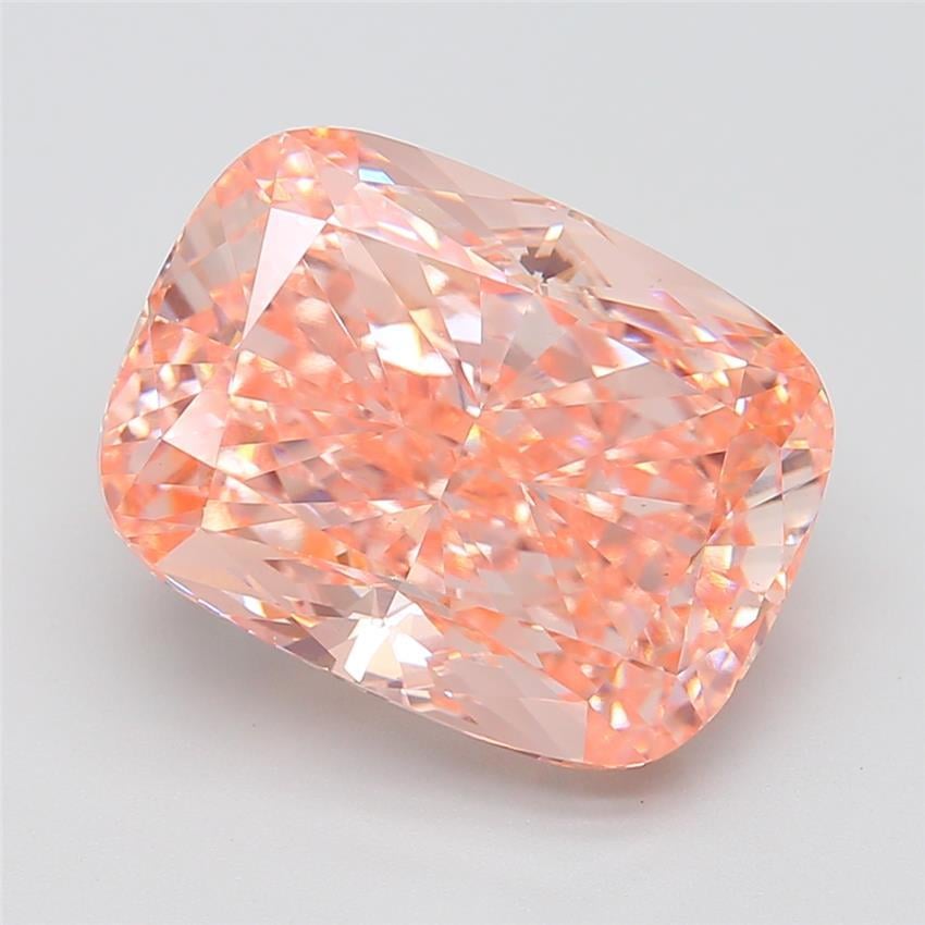 10.06 Ct. Fancy Vivid Pink Cushion Lab Grown Diamond