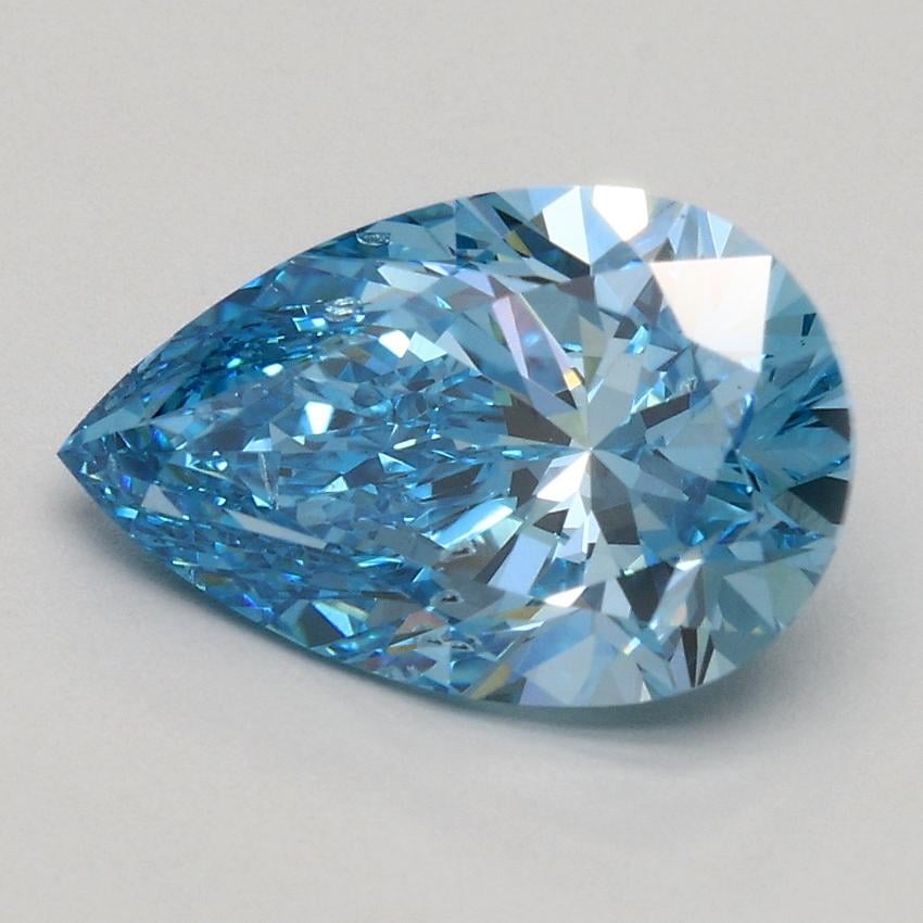 2.00 Ct. Fancy Vivid Blue Pear Lab Grown Diamond
