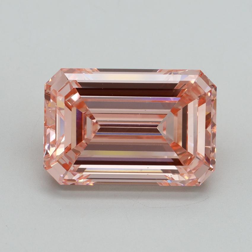 10.51 Ct. Fancy Vivid Pink Emerald Lab Grown Diamond