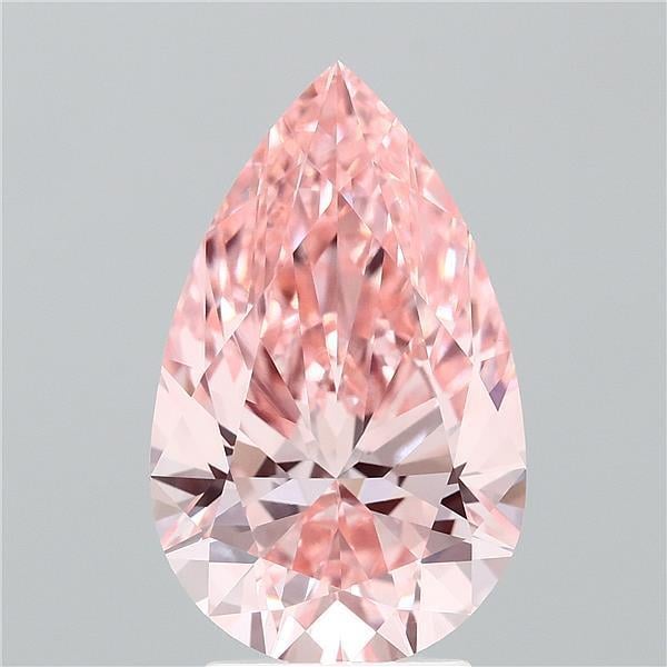 3.58 Ct. Fancy Vivid Pink Pear Lab Grown Diamond