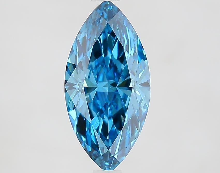 1.83 Ct. Fancy Vivid Blue Marquise Lab Grown Diamond