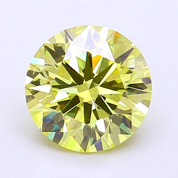 1.61 Ct. Fancy Intense Yellow Round Lab Grown Diamond