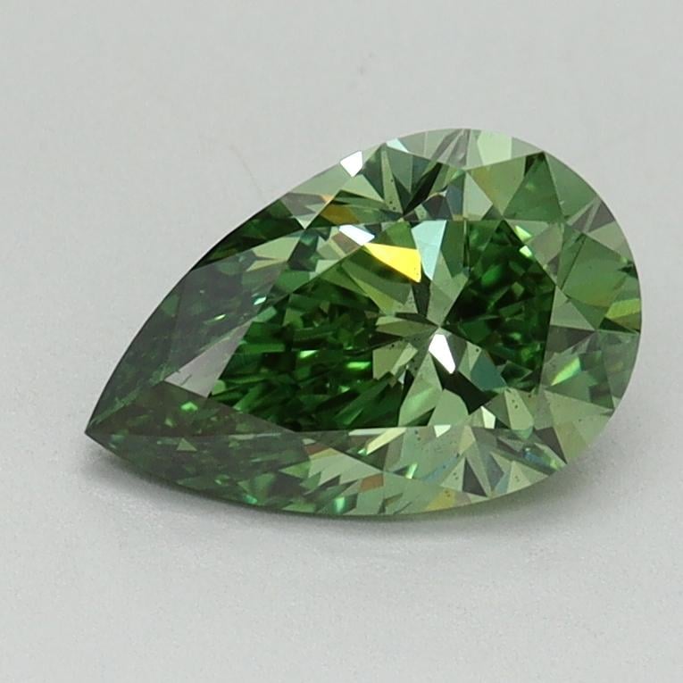 1.00 Ct. Fancy Vivid Green Pear Lab Grown Diamond
