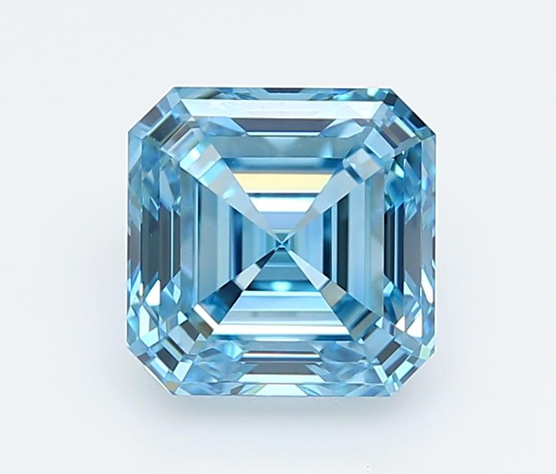 2.52 Ct. Fancy Vivid  Blue Asscher Lab Grown Diamond