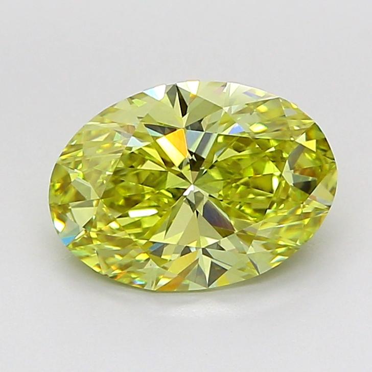 2.54 Ct. Fancy Intense  Yellow Oval Lab Grown Diamond