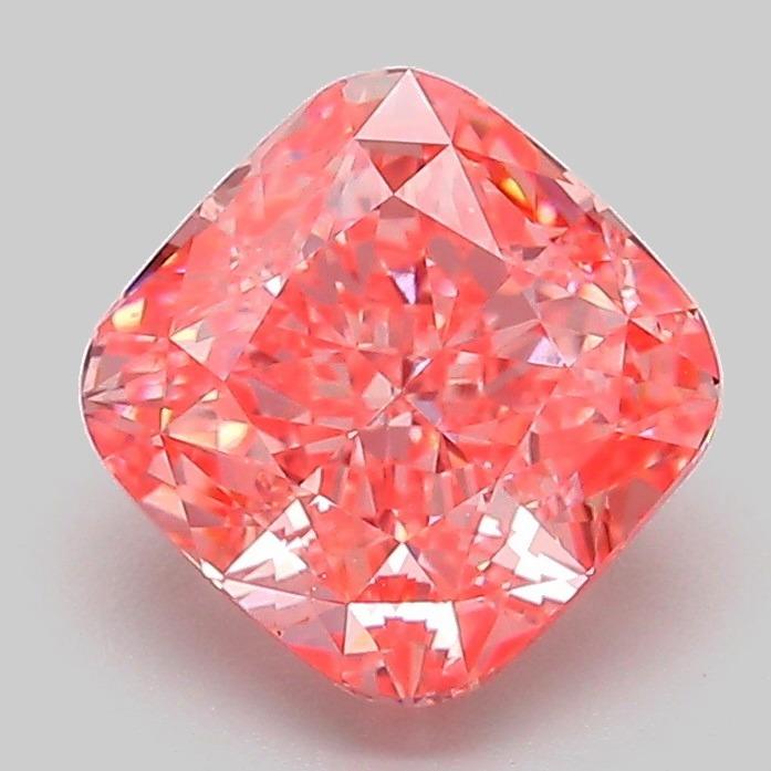2.03 Ct. Fancy Vivid Pink Cushion Lab Grown Diamond