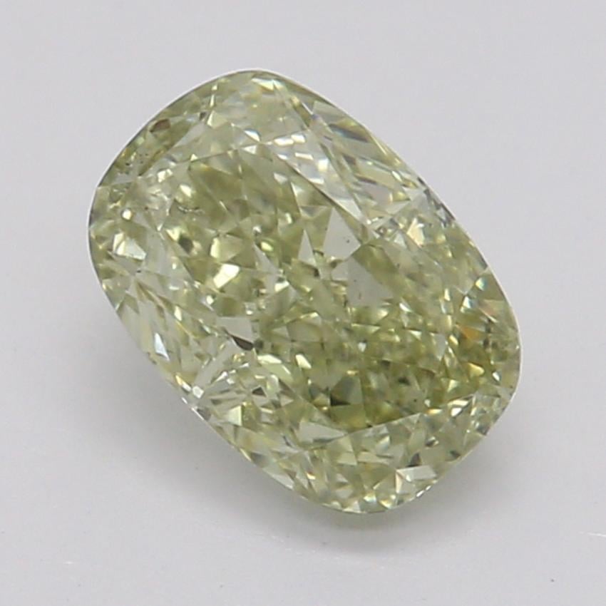 0.52 Ct. Fancy Grayish Greenish Yellow Cushion Diamond