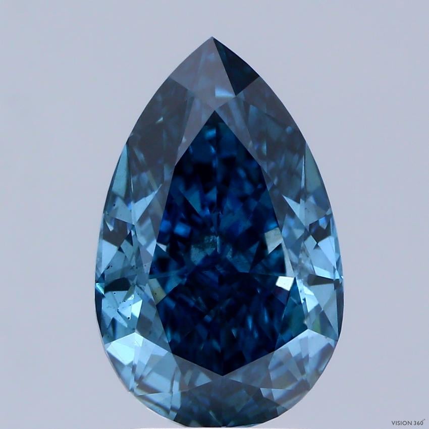 3.05 Ct. Fancy Vivid Blue Pear Lab Grown Diamond