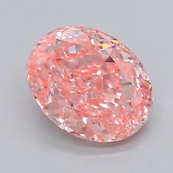2.03 Ct. Fancy Vivid  Pink Oval Lab Grown Diamond
