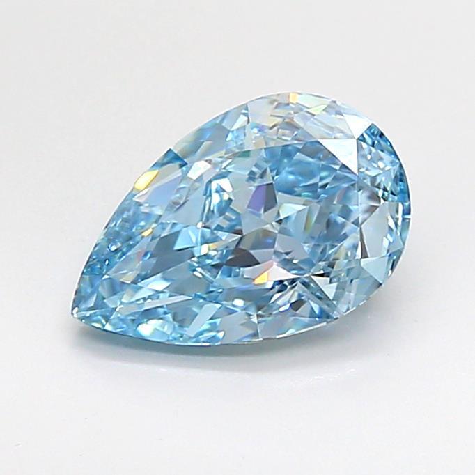 1.83 Ct. Fancy Vivid Blue Pear Lab Grown Diamond