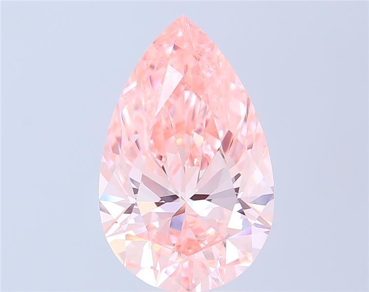 6.06 Ct. Fancy Vivid Pink Pear Lab Grown Diamond